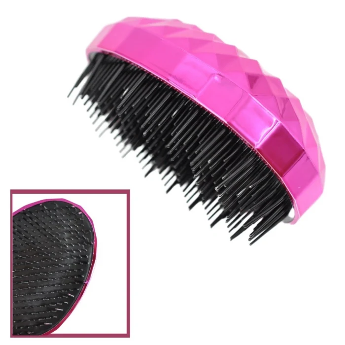 Neon Pembe Düzleştirici Tarak Geniş Aralıklı Her Saç Tipine Uygun Fırçalı Saç Düzleştirici (5124)