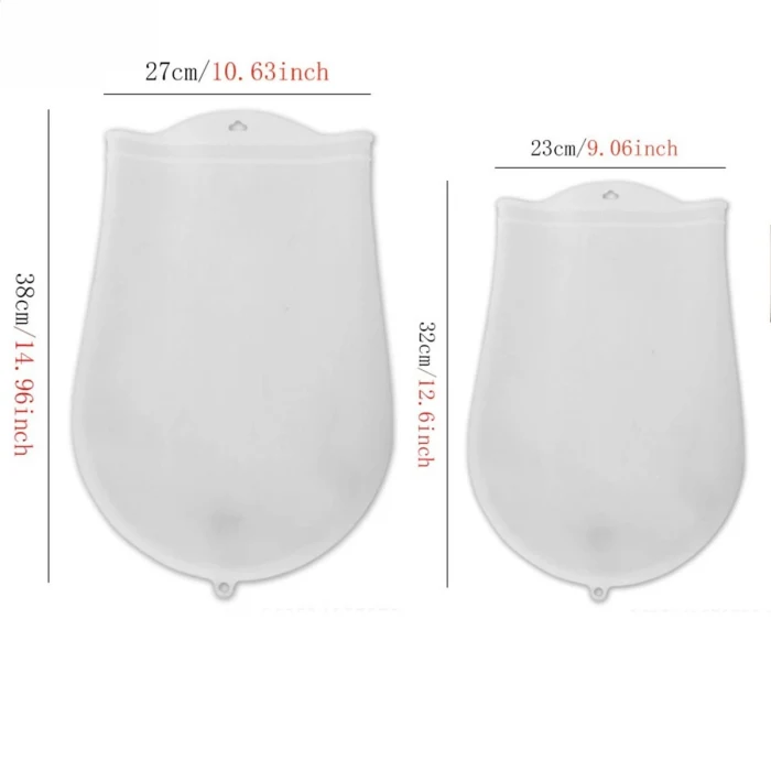 Orta Hamur Torbası Silikon Şeffaf Hamur Yoğurma Torbası Ekmek Makarna Mantı Hamuru Kolay Yoğurma (5124)