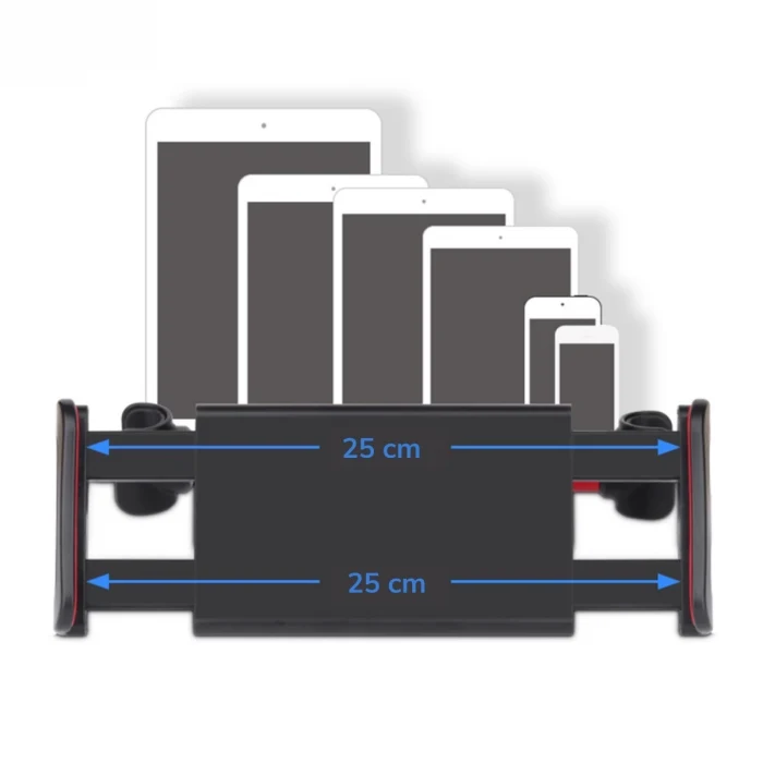 Oto Koltuk Arkası Telefon Tablet Tutucu Ayarlanabilir 360 Derece Dönebilen Pratik Stand (5124)