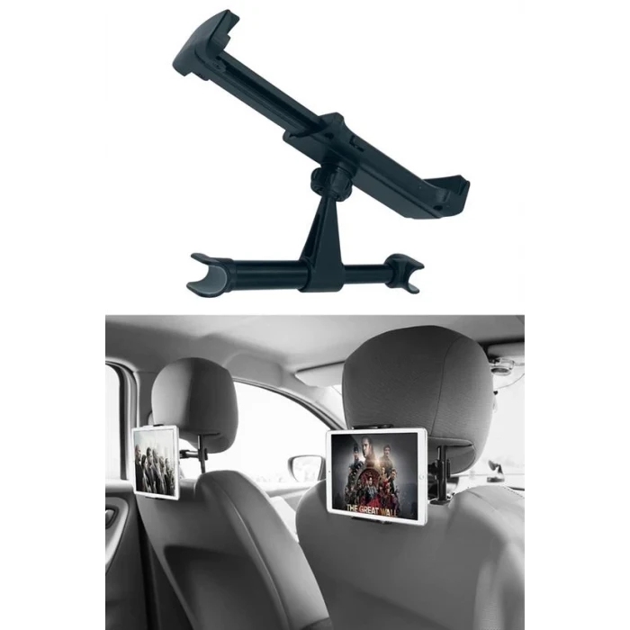 Oto Koltuk Arkası Telefon Tablet Tutucu Ayarlanabilir 360 Derece Dönebilen Pratik Stand (5124)