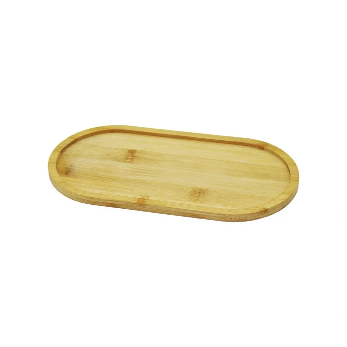 OVAL AHŞAP BAMBU YAĞDANLIK ALTLIK 12X23CM (5124)