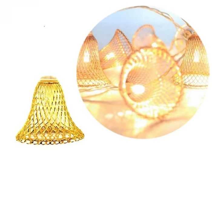 Parti ve Özel Gün Dekorasyonu Çan Şeklinde Metal Şerit Led Işık (5124)