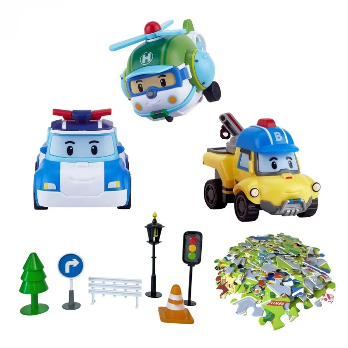 POLI-ZR-912 Robocar Poli Gogo City Seri Poli Burky Helly Oyun Seti
