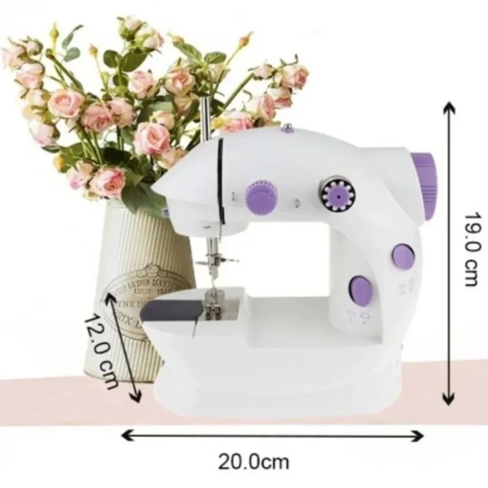Pratik Taşınabilir Elektrikli veya Pilli Seyahat Tipi Hız Ayarlı Kademeli Dikiş Makinesi (5124)