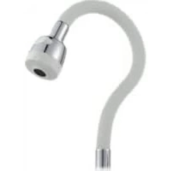 Renkli Silikonlu Oynar Başlıklı 2 Fonksiyonlu Spiral Musluk Başlığı - Beyaz (5124)