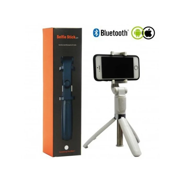 Selfie Stick L01 Bluetooth Kumandalı Selfie Çubuğu Tripod Monopod (5124)