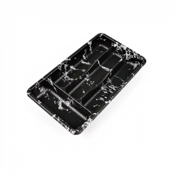 SİYAH - 4 BÖLMELİ ÇEKMECE İÇİ KAŞIKLIK 36X20CM (5124)