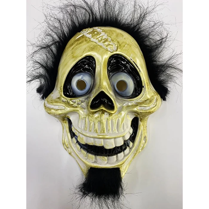 Siyah Peluş Saçlı Coco Hector Rivera Maskesi 25x23 cm (5124)