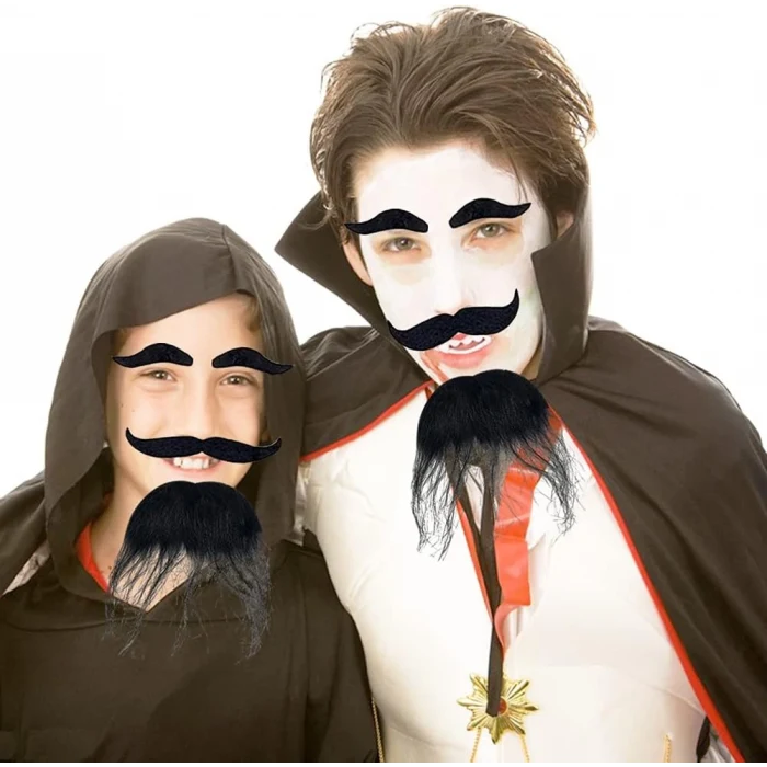 Siyah Renk Kendinden Yapışkanlı Takma Sakal Bıyık ve Kaş Seti (5124)