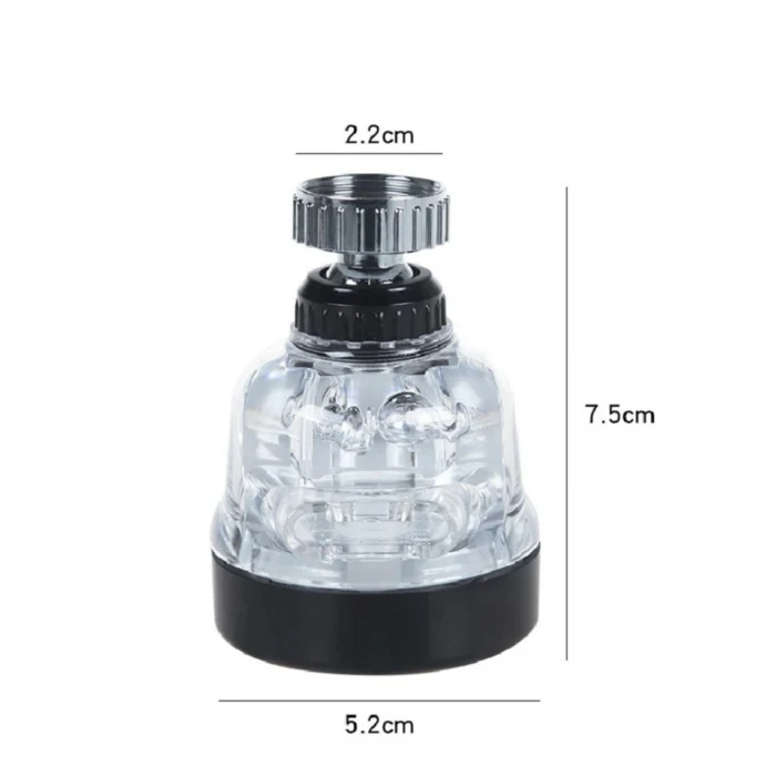 Su Tasarruflu  3 Fonksiyonlu  Oynar  Musluk Başlığı - Şeffaf (5124)