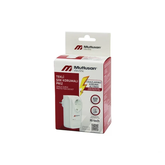 TEKLİ ŞOK KORUMALI PRİZ GOLYAT Rİ-TECH-001 (5124)