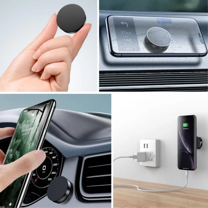 Tüm Modellerle Uyumlu Manyetik Araç İçi Telefon Tutucu Çok Amaçlı Güçlü Mıknatıs Tutucu (5124)