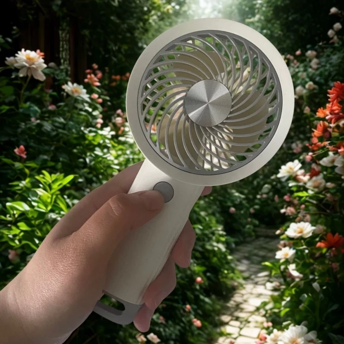 USB ile Şarj Olabilen 3 Ayarlı Fan Modlu Çanta Tipi El Fanı (5124)