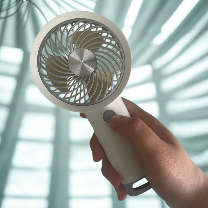 USB ile Şarj Olabilen 3 Ayarlı Fan Modlu Çanta Tipi El Fanı (5124)