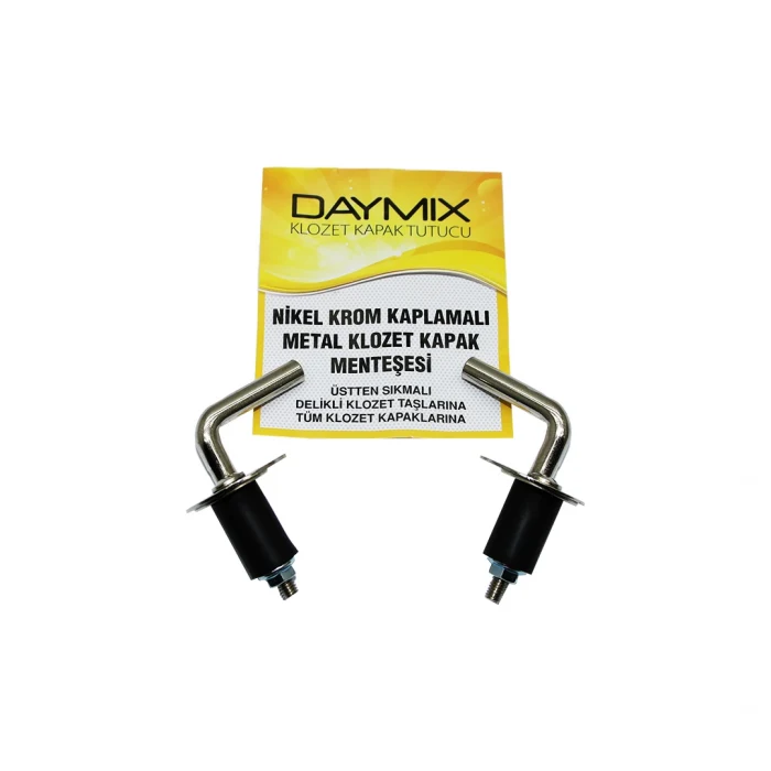 ÜSTTEN SIKMALI METAL KLOZET KAPAK MENTEŞESİ VİDASI NİKEL KROM KAPLAMALI (5124)