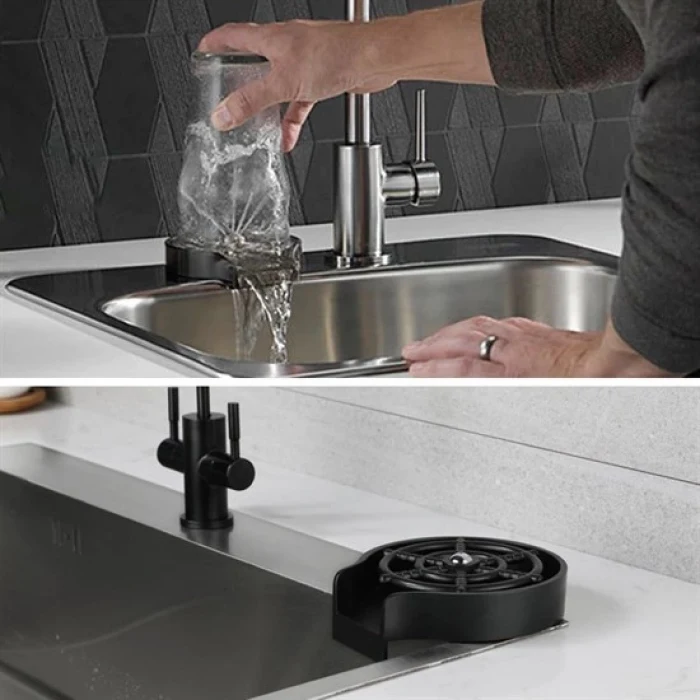 Yüksek Basınçlı Otomatik Bardak Yıkama Aparatı Mutfak Lavaboları İçin Hızlı Kupa Durulayıcı (5124)