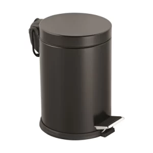 12LT SİYAH PEDALLI METAL ÇÖP KOVASI (5124)