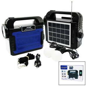 3IN1 - SOLAR 2İN1 EL FENERİ  - RADYO - MP3 BLUETOOTH - USB/ TF PORT - 2 PARÇA  AMPUL KABLOLU - POWERBANK (5124)