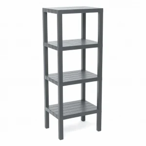 4 RAFLI GRİ MODÜLER ÜNİTE PLASTİK 38x29x100 cm (5124)