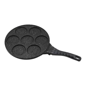 BÖLMELİ EMOJİLİ DÖKÜM PANKEK TAVA 28CM KABARTMA PİRAMİT DESENLİ BAKALİT SAP=18.2CM POŞETLİ AMBALAJ (5124)