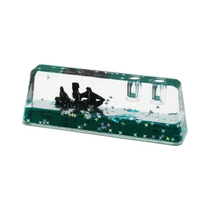 KALEMLİKLİ YEŞİL SU -YILDIZLI D.GEN MİKA YÜZEN BATMAYAN GEMİ DEKORATİF AKVARYUM 5X14X2.5-3.5CM (5124)