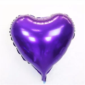 Kalp Balon Folyo Mor 45 cm 18 inç (5124)