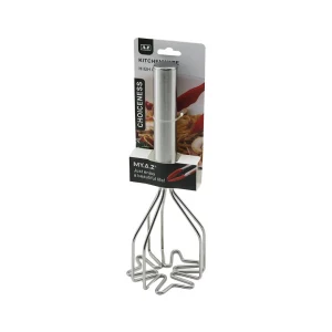 PASLANMAZ ÇELİK  PATATES EZİCİ  KALP ŞEKİL   METAL SAPLI   25.5CM (5124)