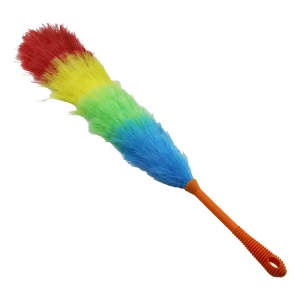 RENKLİ NAYLON KILLI  TOZ ALMA PÜSKÜLÜ  PÜSKÜL=43.5 CM + RENKLİ KALIN PLASTİK SAP=18.5CM = 62CM BRKT-910231 (5124)