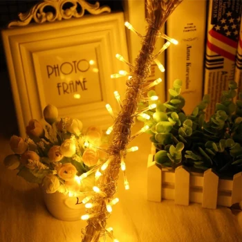 10 Metre 100 Ledli 8 Fonksiyonlu Dekoratif Lambader Sarı Lamba (5124)