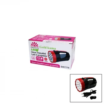 15 LED  FİŞ ŞARJLI EL FENERİ ROJEKTÖR GK-7775 (5124)