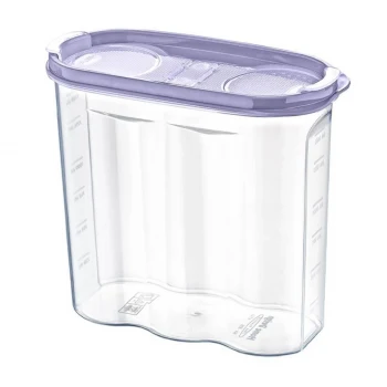 2 Kapaklı Ölçekli Erzak Kuru Gıda Saklama Kutusu Kabı - 1,7 Litre - SA935 (5124)