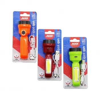 2IN1  MİNİ EL FENERİ USB ŞARJLI= 400 mAh COB LED: 350 LÜMEN - SİDE LED: 700 LÜMEN (5124)