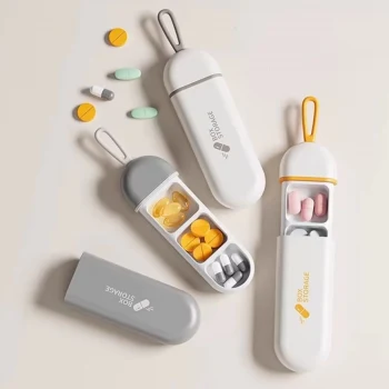 3 Bölmeli Taşınabilir Seyahat Tipi Hap Saklama Kutusu İlaç Saklama Kutusu (5124)