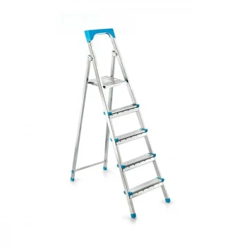 4+1BASAMAKLI METAL MERDİVEN Y: 105CM - 120KG.TAŞIMA KAPASİTESİ (5124)