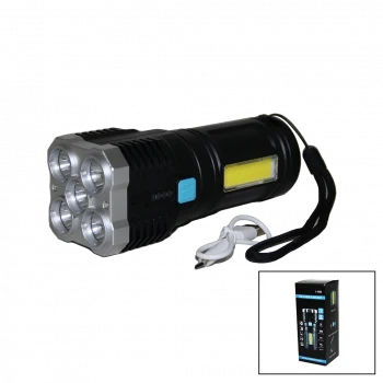 5IN1 + COB LED USB ŞARJLI EL FENERİ (5124)