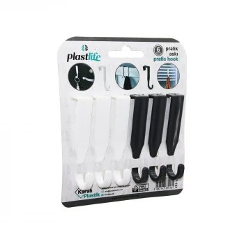 6PCS - TEK KOLLU   ÇOK AMAÇLI - TAK ÇIKAR  PRATİK PLASTİK ASKI (5124)