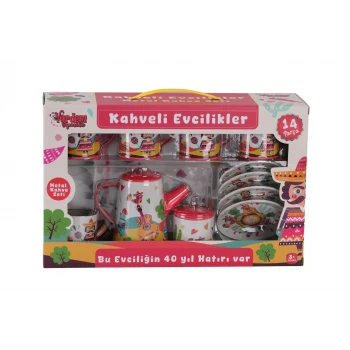 ATF-996-7A-10A 14 PARÇA DESENLİ METAL ÇAY SET