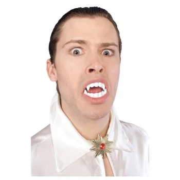 Beyaz Renk Çift Damak Takma Vampir Dişi (5124)