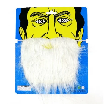 Beyaz Renk Takma Sakal Bıyık Takımı - İthal (5124)