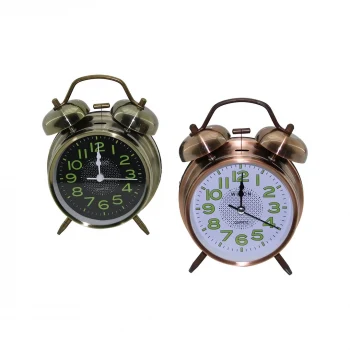 BÜYÜK MASA ÇALAR SAAT BÜYÜK FOSFORLU RAKAMLAR ÇAP: 10CM (5124)