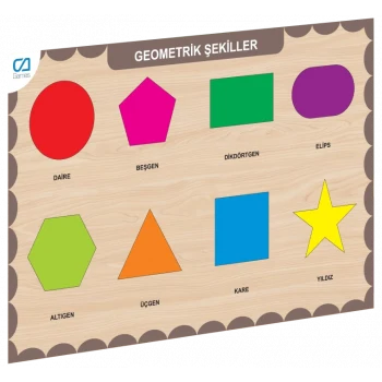 CAAHS-3204 CA GAMES AHŞAP GEOMETRİK ŞEKİLLER BUL-TAK