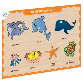CAAHS-3212 CA GAMES AHŞAP DENİZ HAYVANLARI BUL-TAK