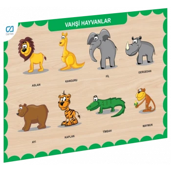 CAAHS-3213 CA GAMES AHŞAP VAHŞİ HAYVANLAR BUL-TAK