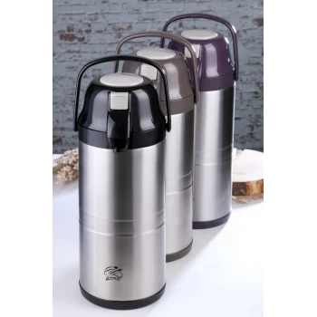 CKR-2009 4.5LT  ÇELİK TERMOS POMPALI - MUSLUKLU (5124)