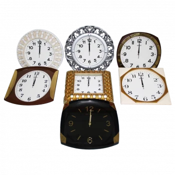 DÜZ DUVAR SAATİ KARIŞIK (5124)