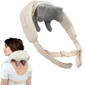 Elektrikli Boyun ve Sırt Masaj Aleti Kablosuz Boyun ve Omuz Yoğurma Masaj Yastığı (5124)