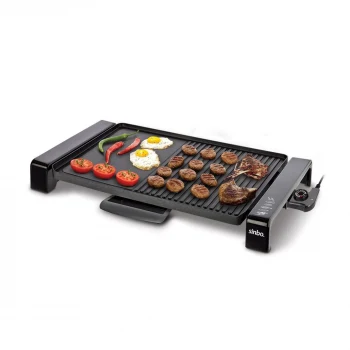ELEKTRİKLİ IZGARA - TAVA KOKUSUZ 5 KADEMELİ TERMOSTAT YAPIŞMAZ 48X32CM PİŞİRME ALAN2200W SBG-7108 (5124)