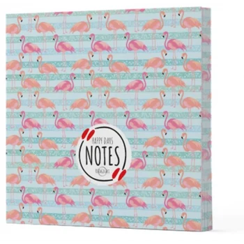 Flamingo 1 - Çizgisiz Yan Boyamalı Defter