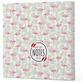 Flamingo 3 - Çizgisiz Yan Boyamalı Defter