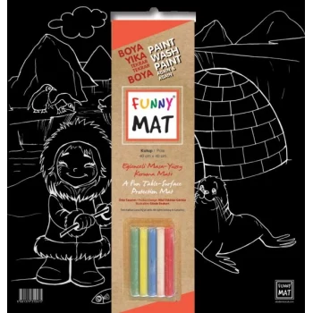 Funny Mat Black Kutup (Tebeşirli)